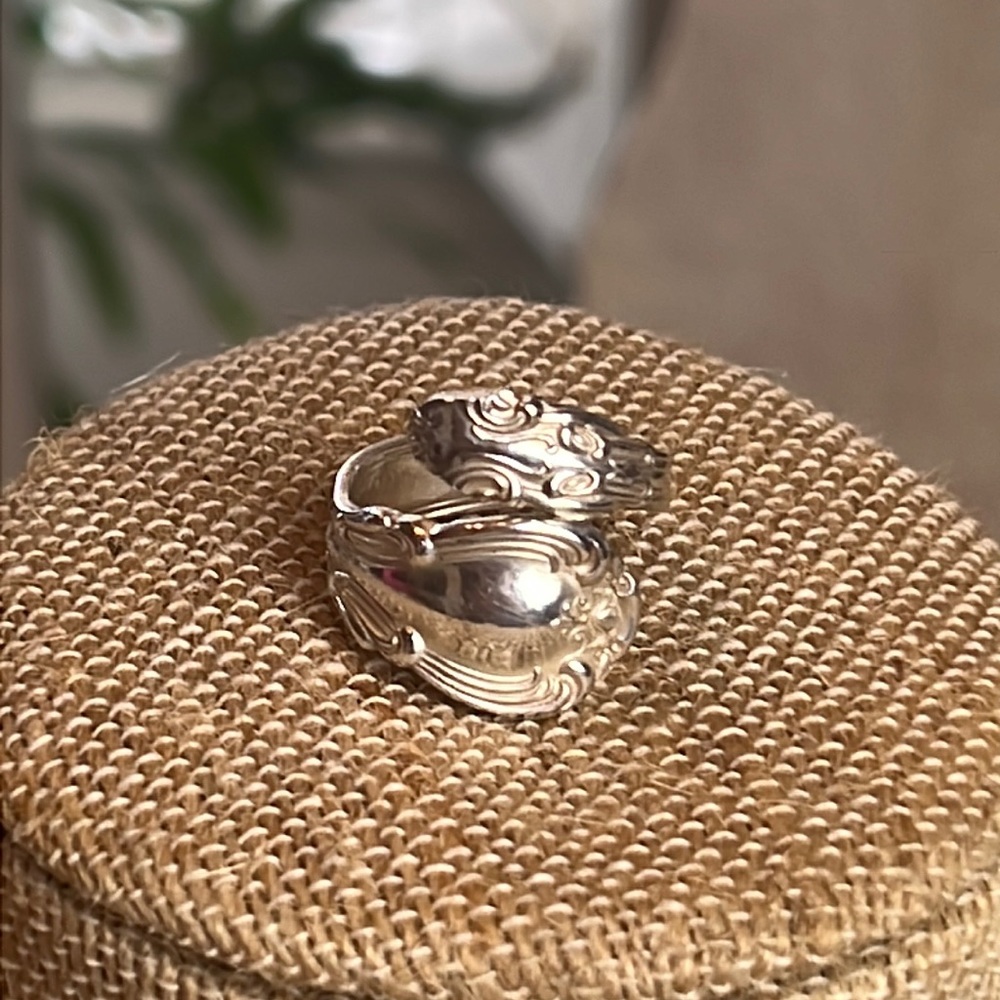 Antique 1895 Gorham Chantilly Art Devo Motif swirl Sterling Silver Ring